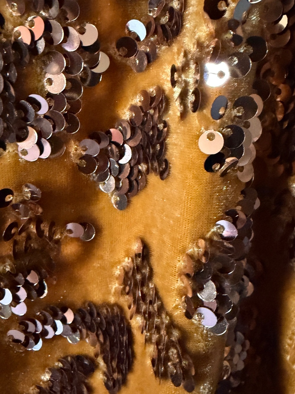 ♥️ RO + DE Sequin Leopard Print Cami Tank Top - Mustard ANTHROPOLOGIE SEQUIN - Picture 10 of 16
